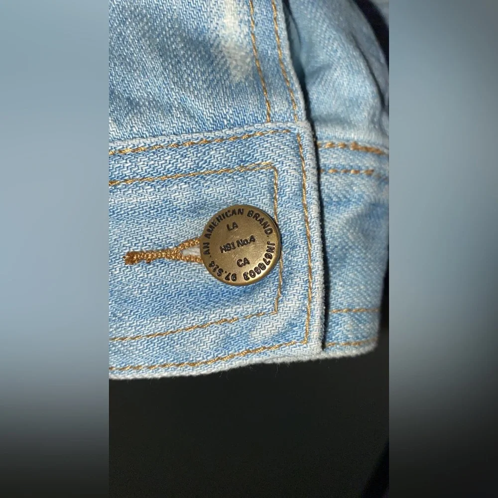 Anthropologie I Love H81 BOHO Lined Denim Blue Jean Jacket - Picture 8 of 8